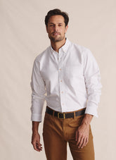 Aberdeen Long Sleeve Shirt - White Oxford
