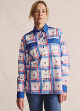 Spencer Full Placket Work Shirt - Mid Blue