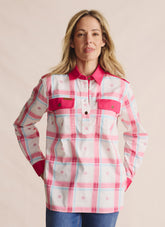 Camfield Half Placket Work Shirt - Pink