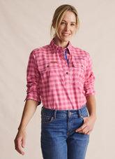 Camfield Half Placket Work Shirt - Pink