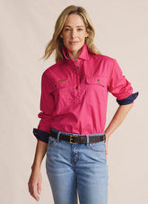 Camfield Half Placket Work Shirt - Pink