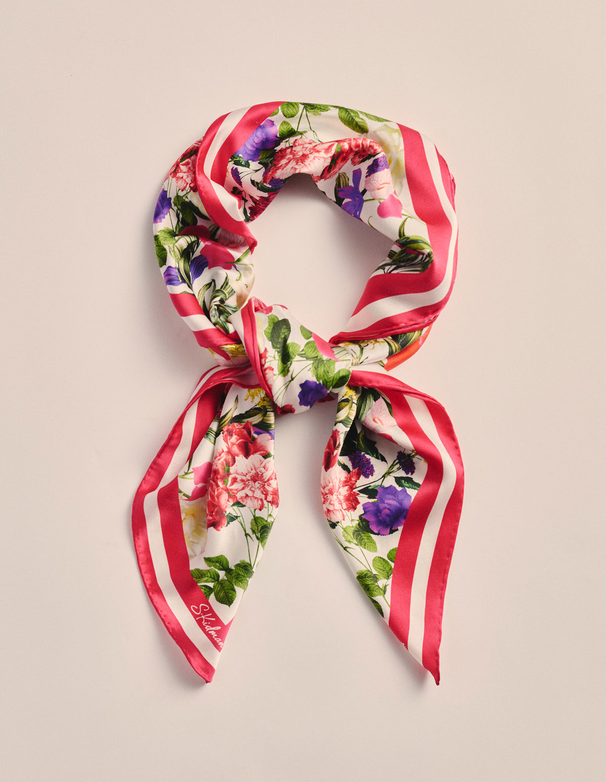 Mulga Camellia Silk Scarf