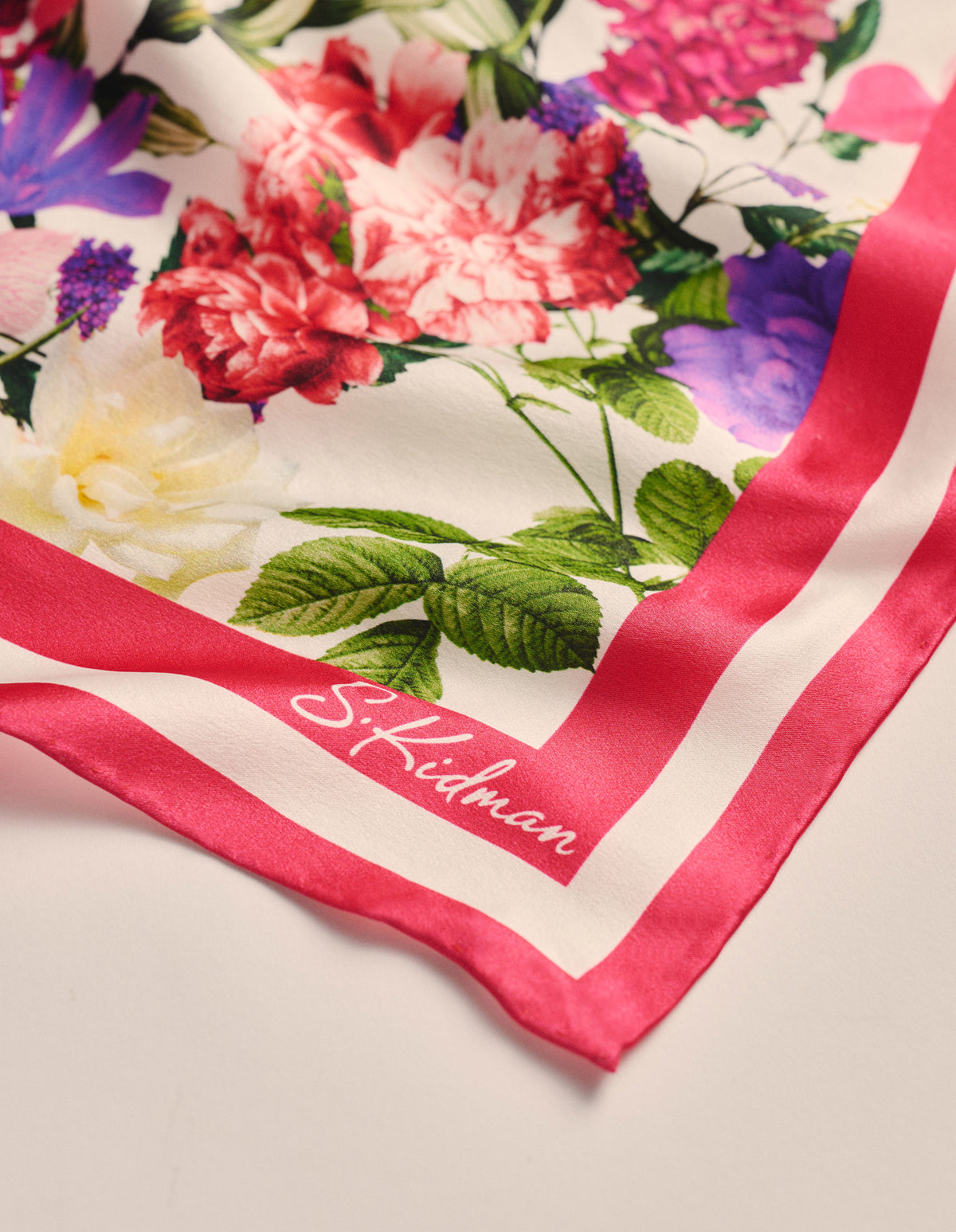 Mulga Camellia Silk Scarf