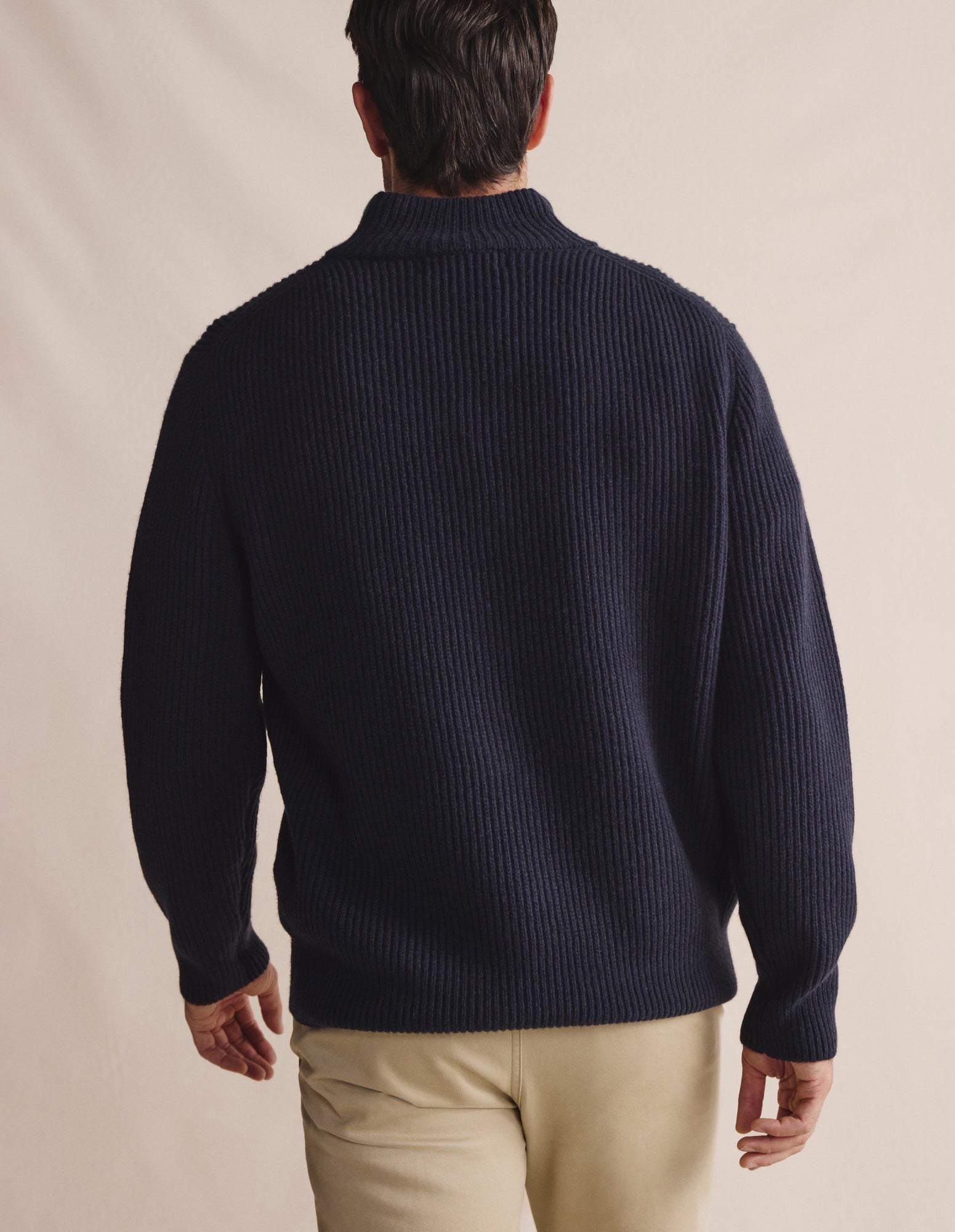 Bright Quarter Zip Knit - Dark Navy – Kidman Clothing