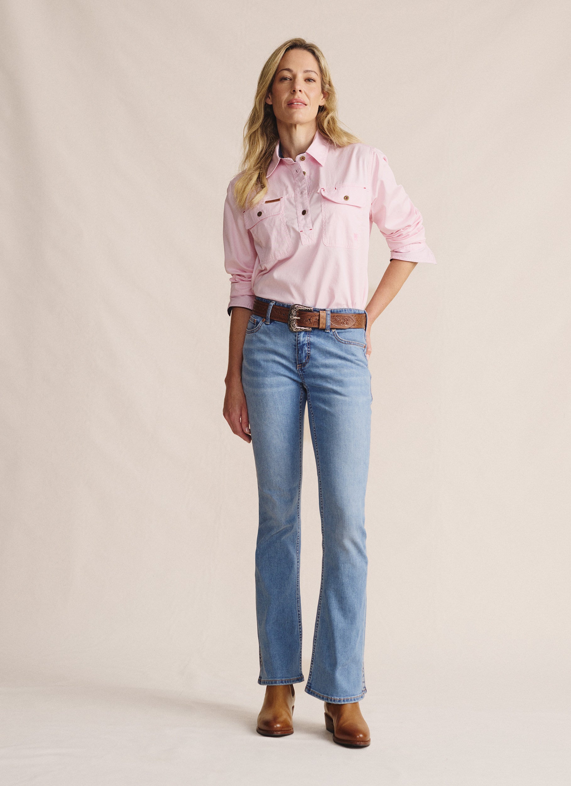 Bimbi Bootleg Long Jean - Light Wash