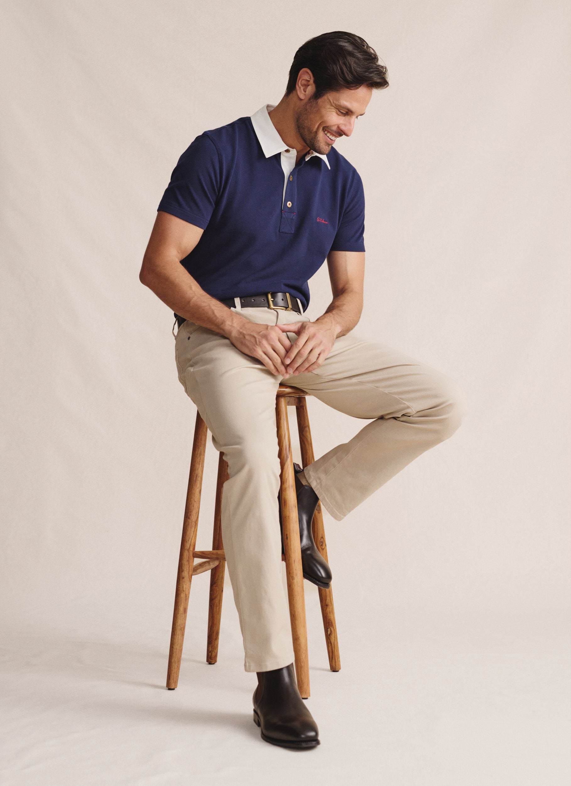 Fitzroy Short Sleeve Polo - Navy