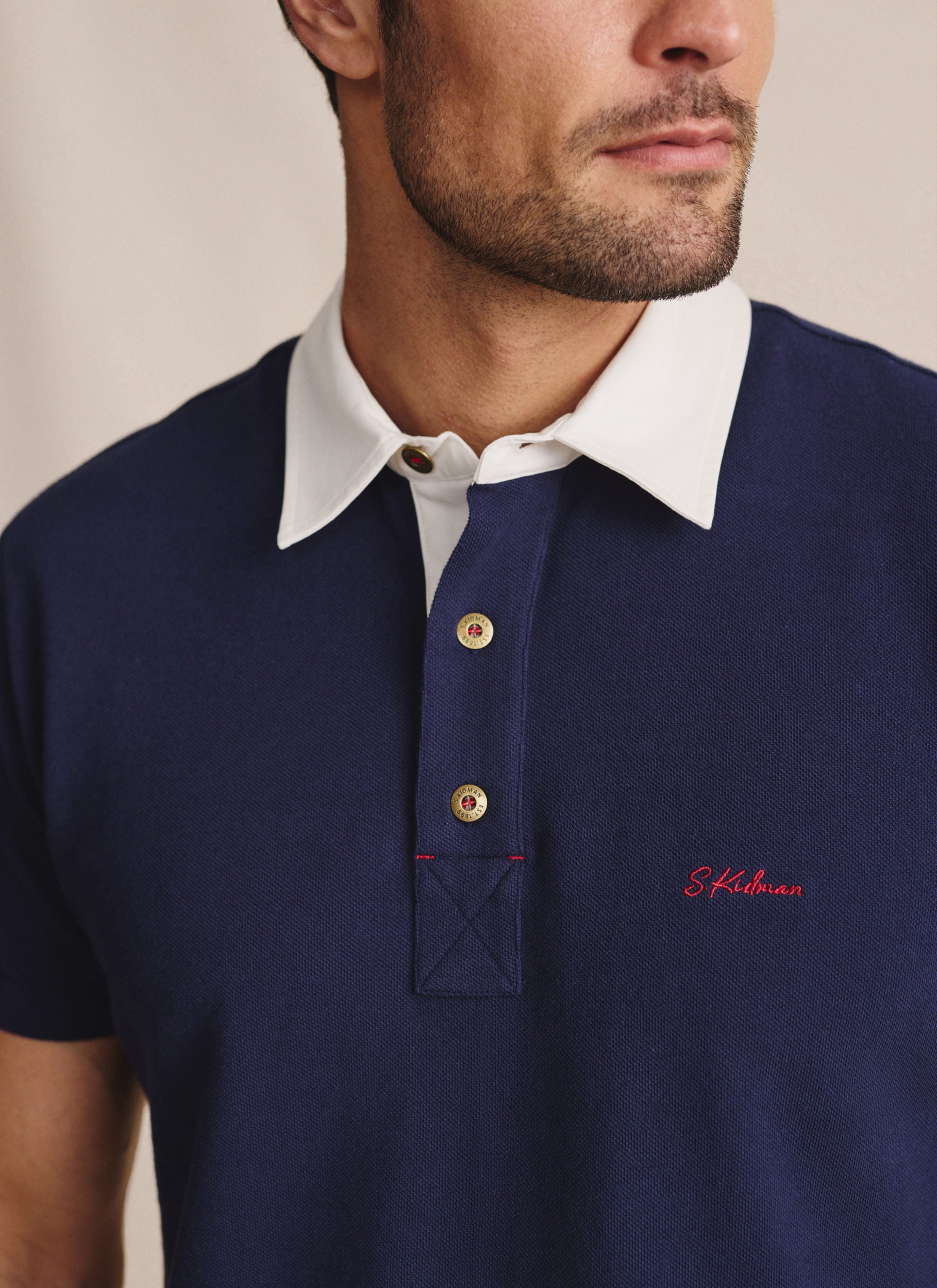 Fitzroy Short Sleeve Polo - Navy
