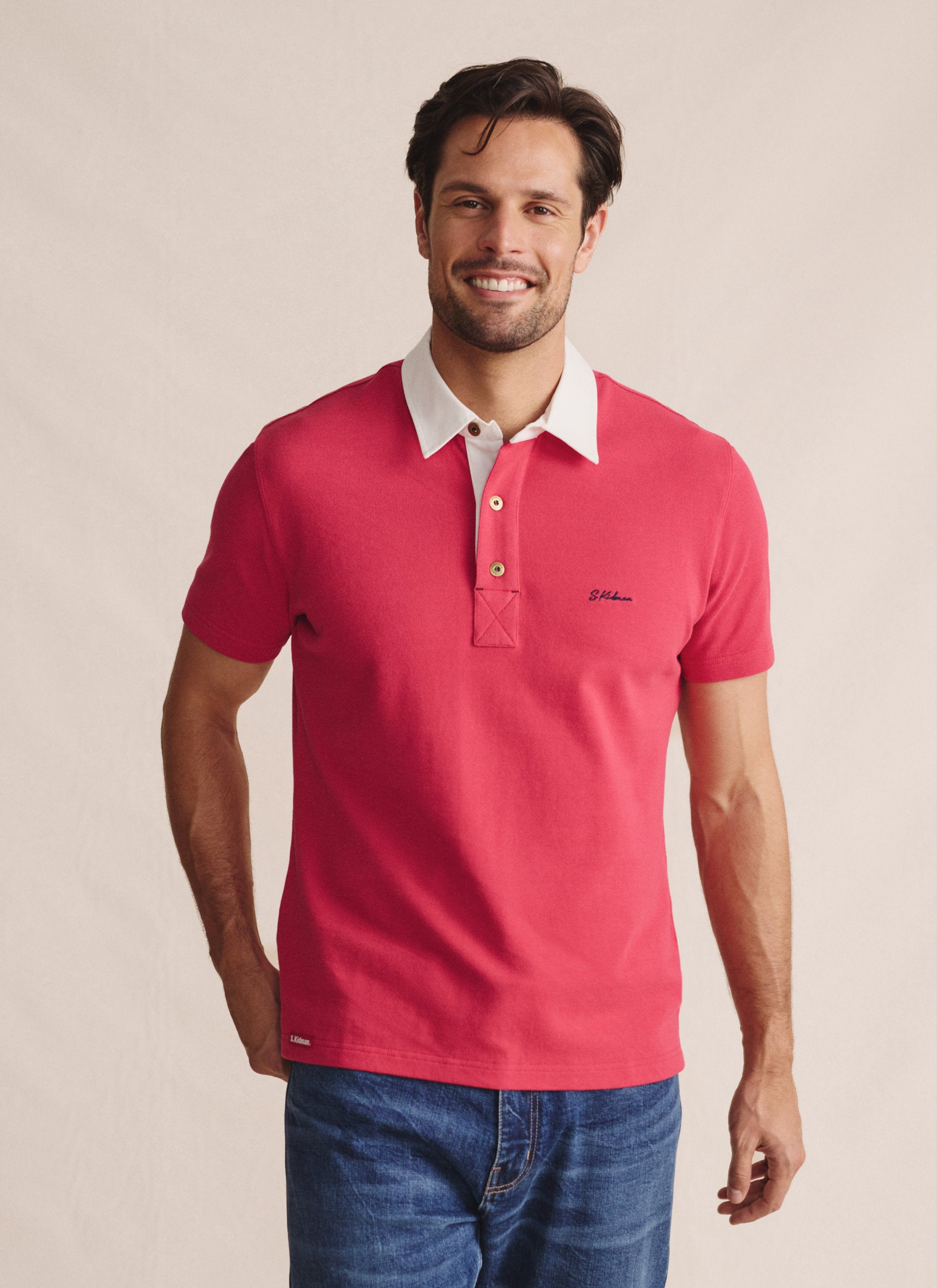 Fitzroy Short Sleeve Polo - Red