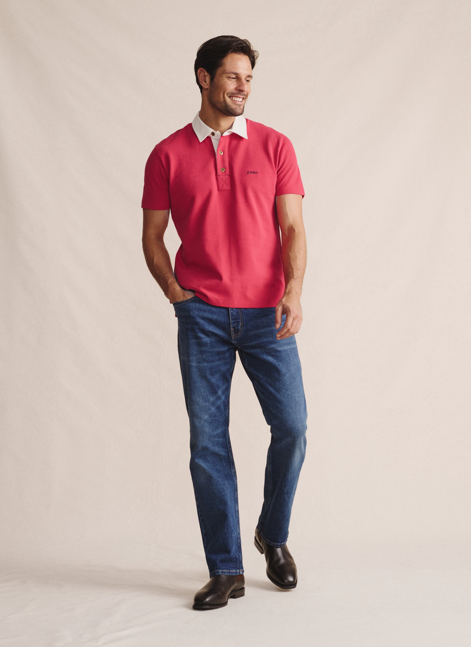 Fitzroy Short Sleeve Polo - Red