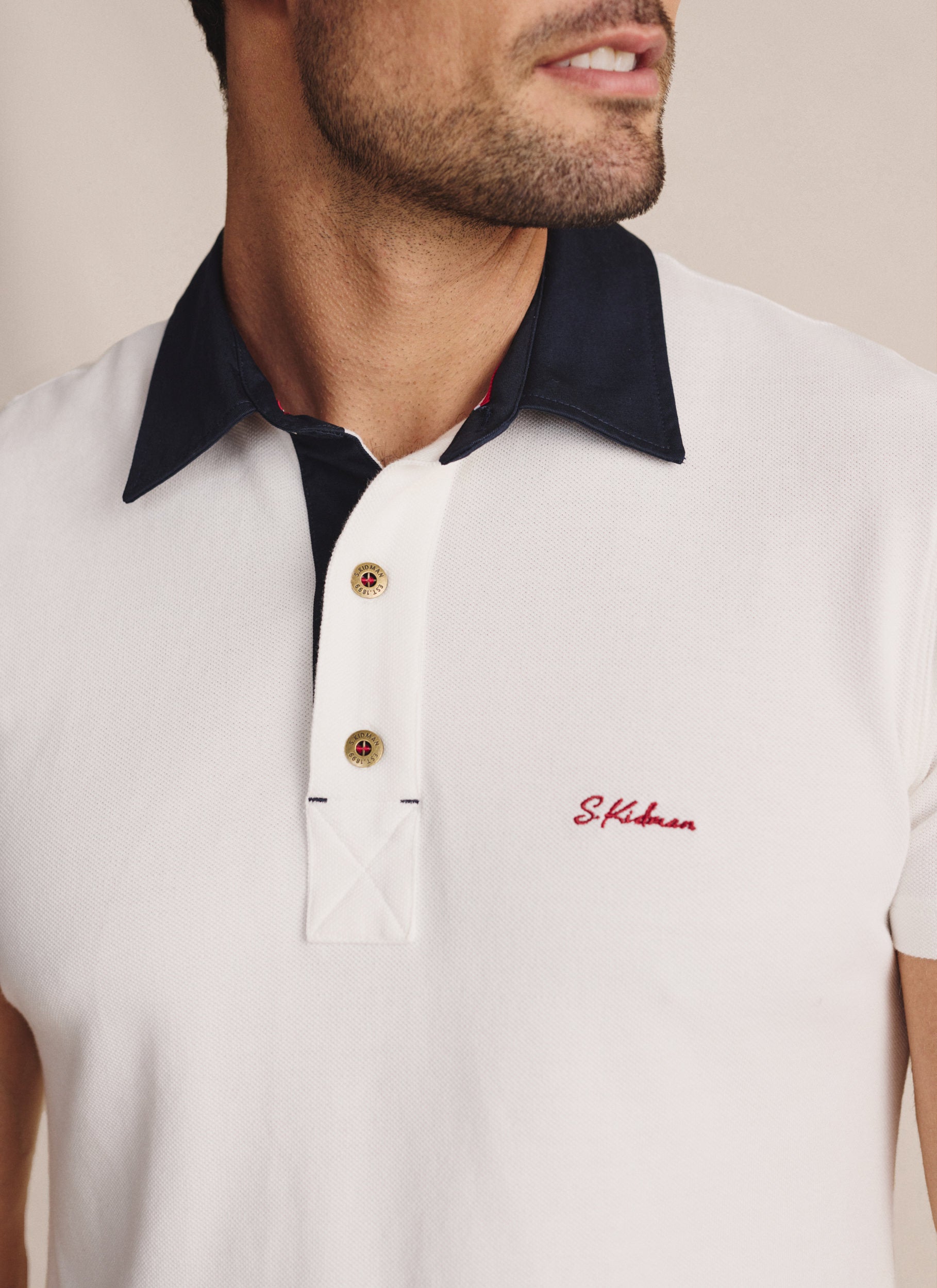 Fitzroy Short Sleeve Polo - White