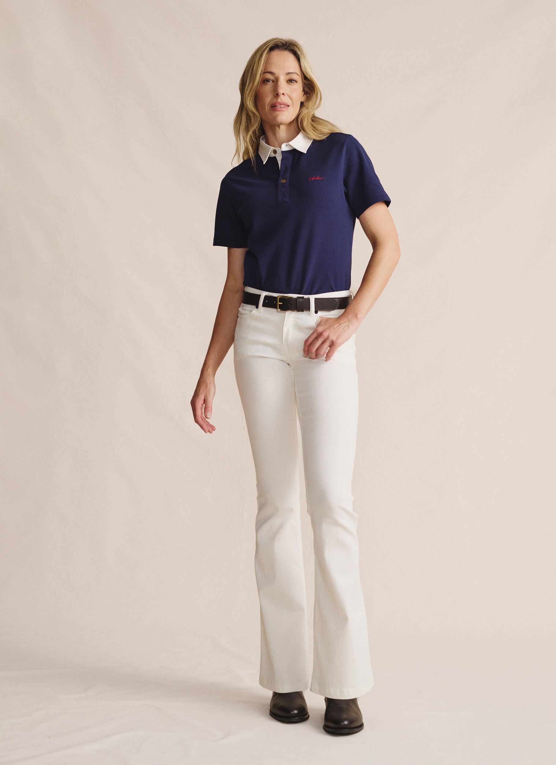 Tuli Short Sleeve Polo - Navy