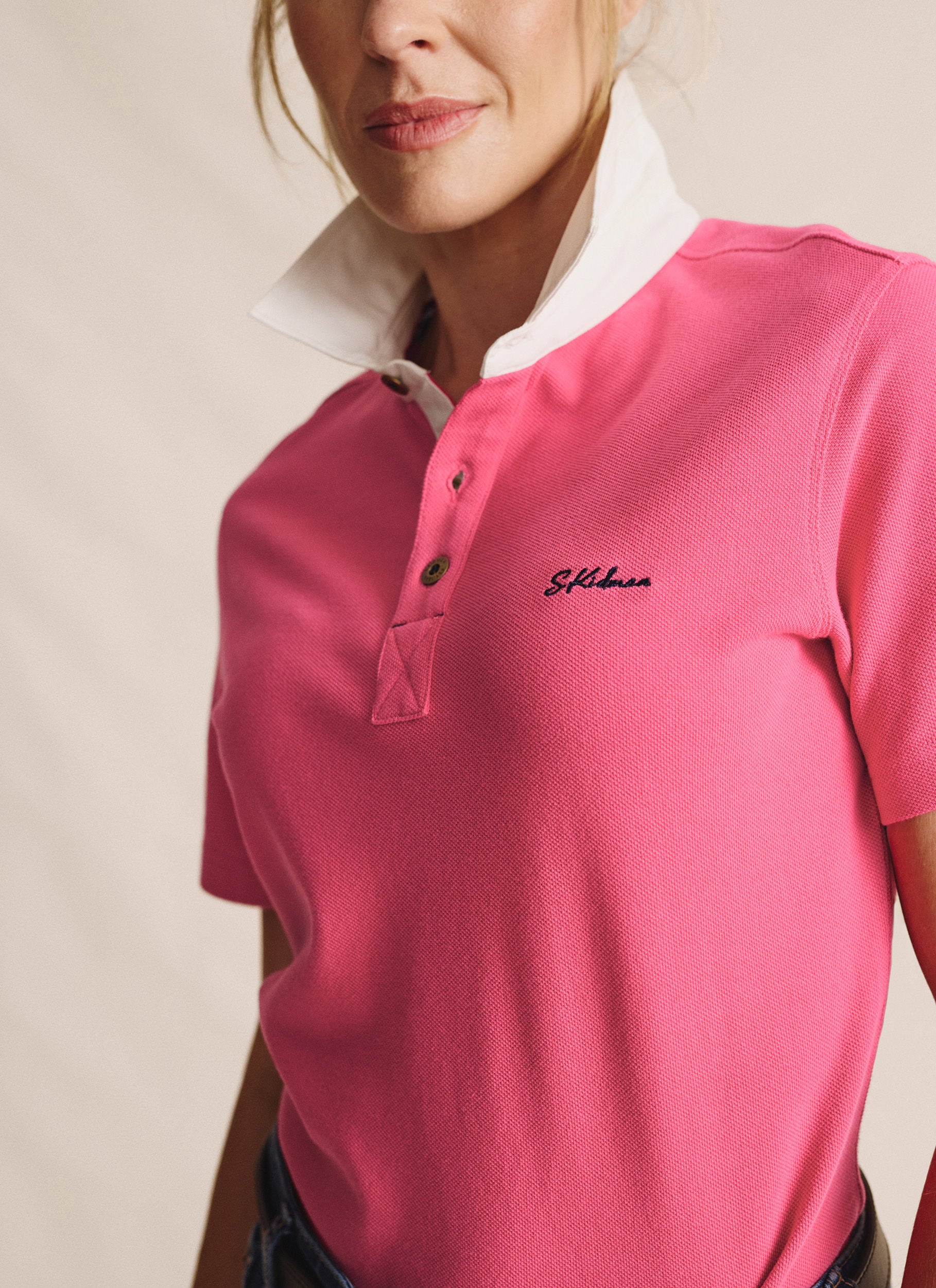 Tuli Short Sleeve Polo - Pink