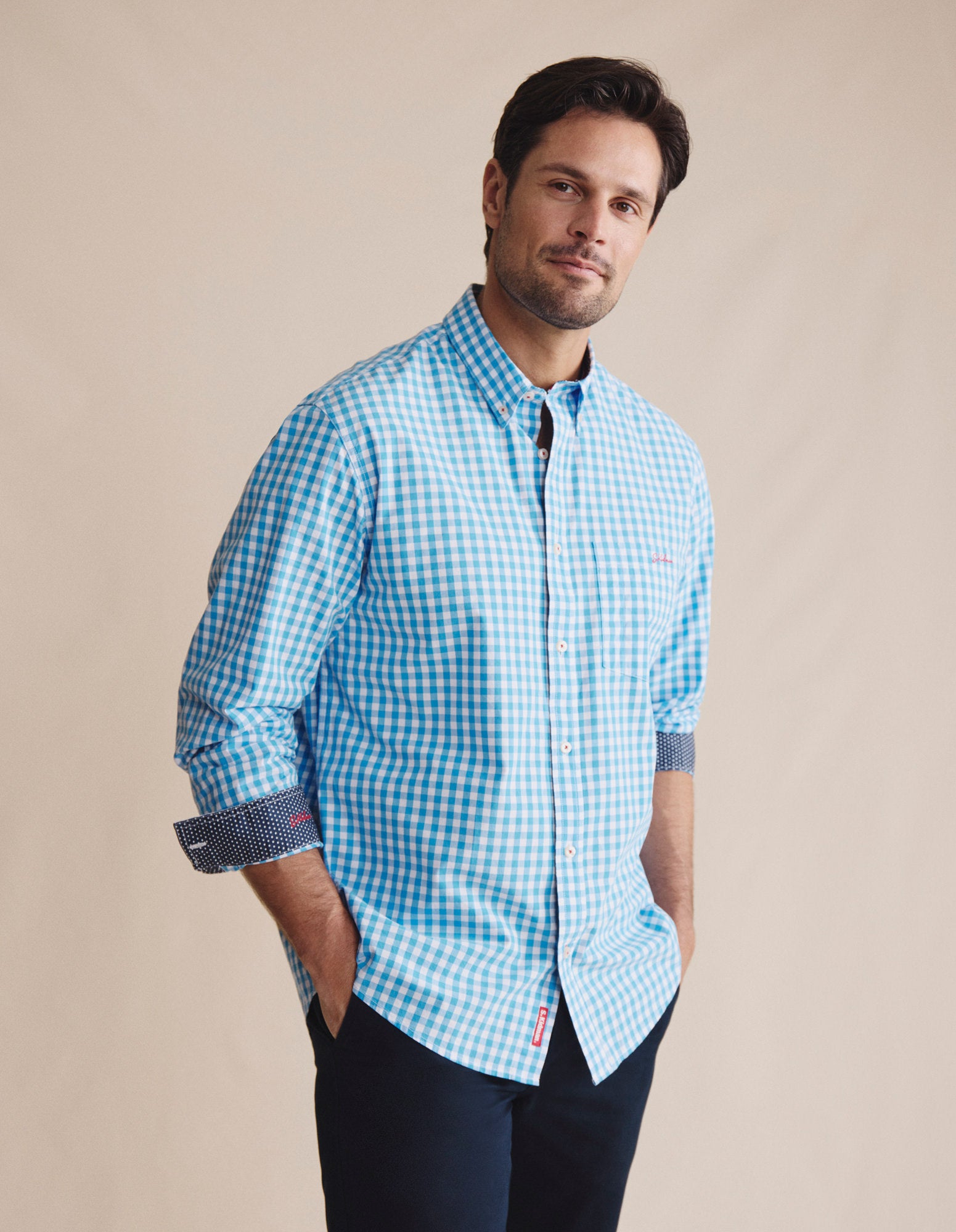 Holstein Long Sleeve Shirt - Pale Blue
