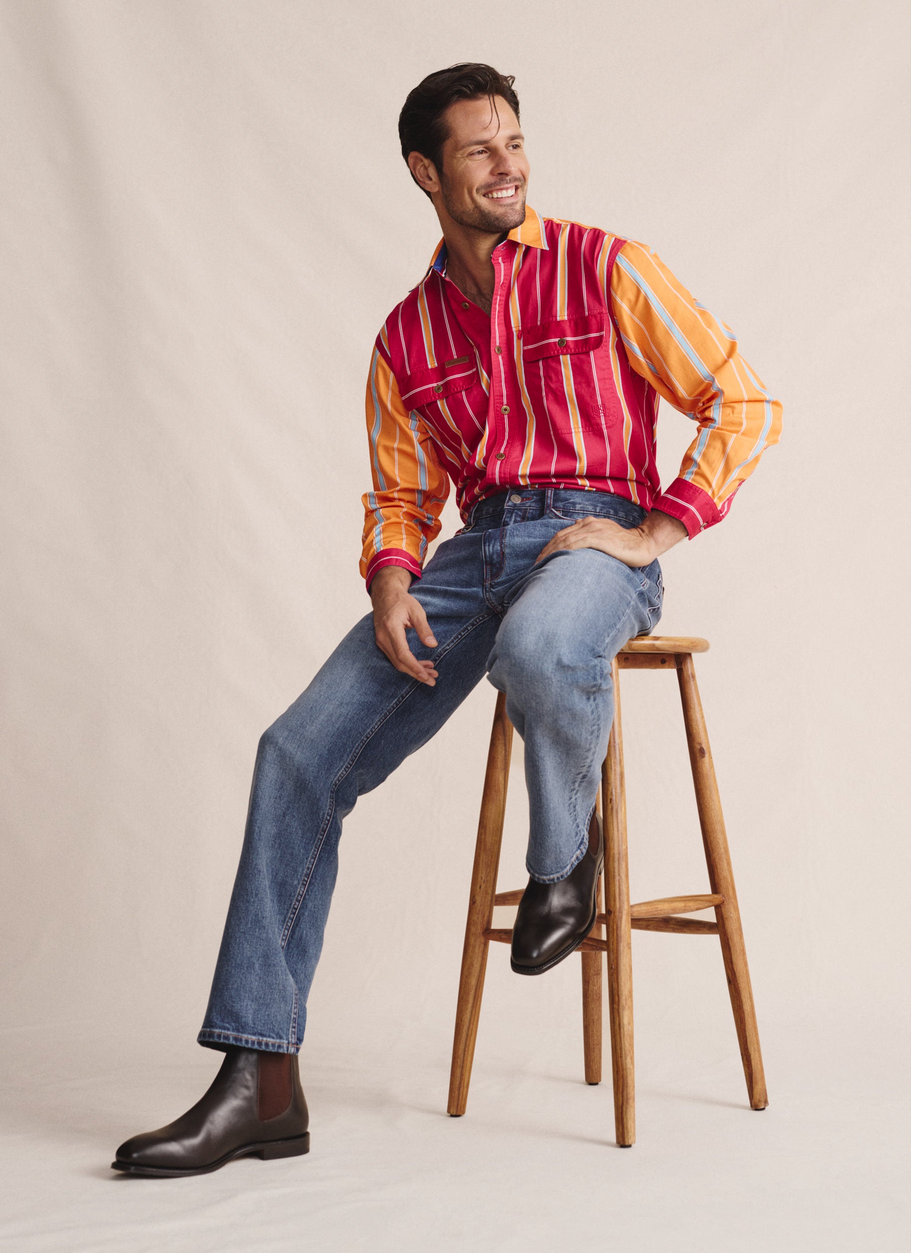 Armstrong Full Placket Work Shirt - Pink