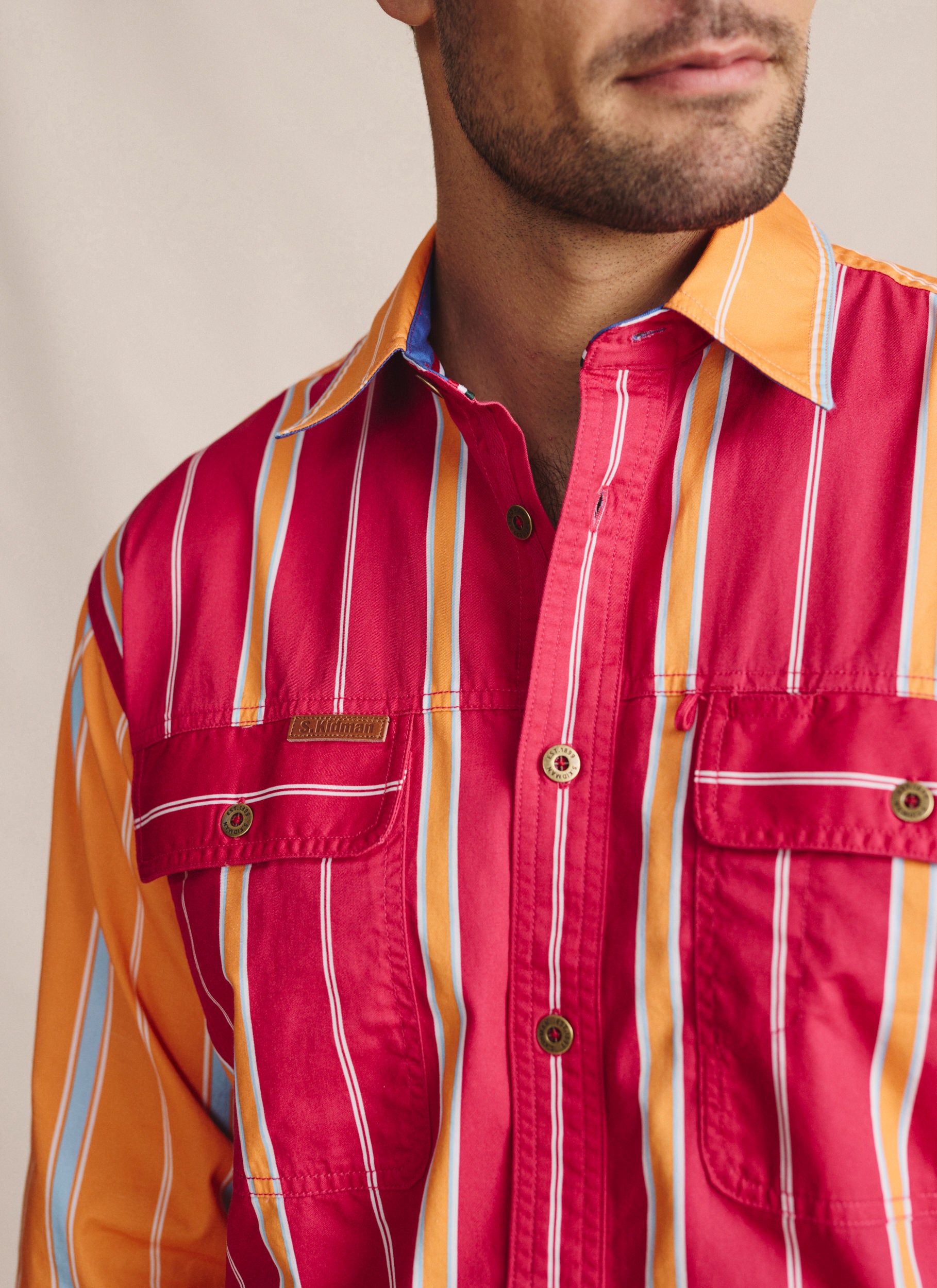 Armstrong Full Placket Work Shirt - Pink