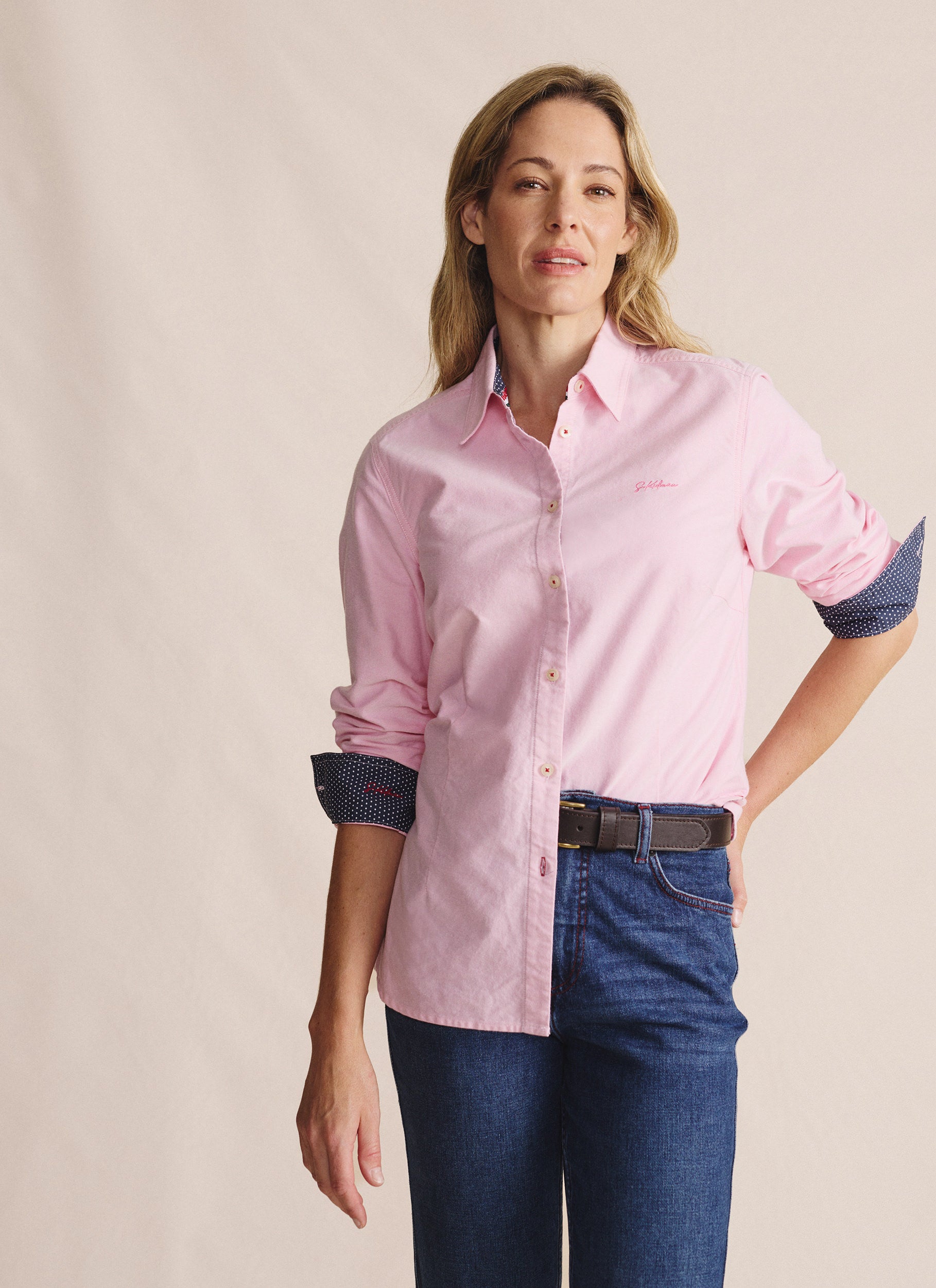Lennard Long Sleeve Shirt - Pale Pink