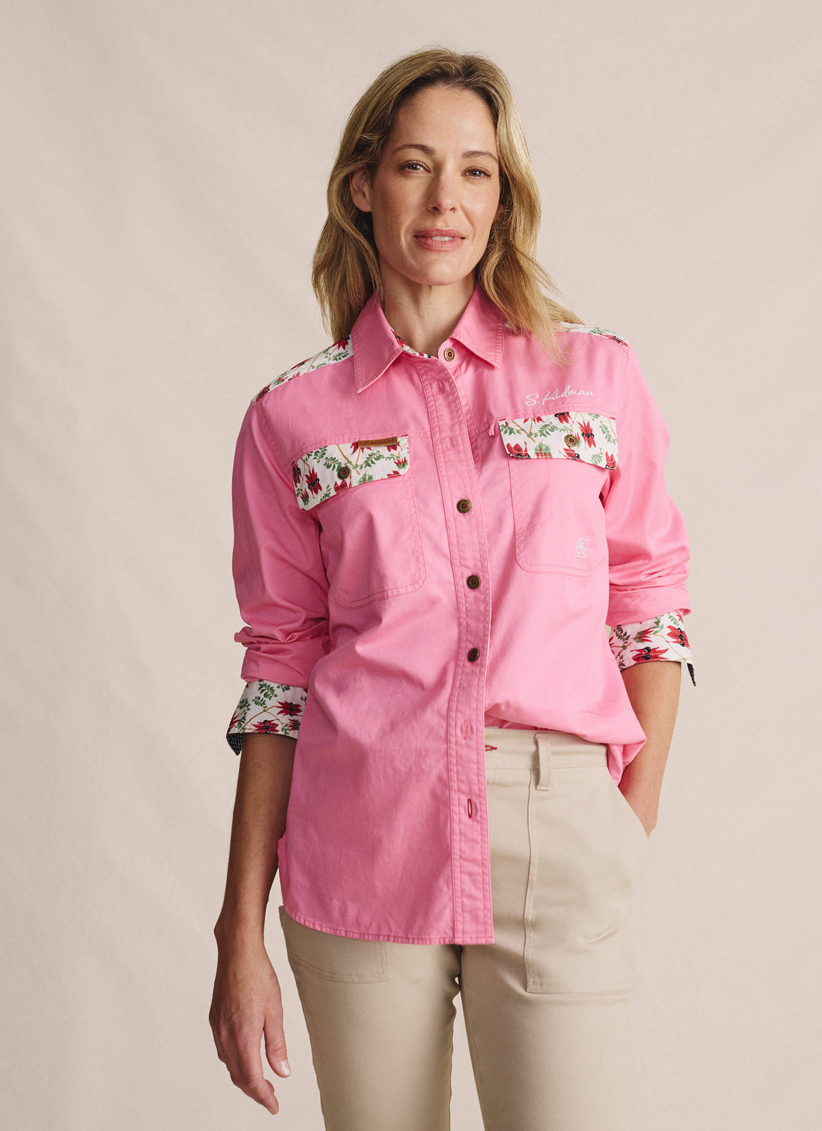 Spencer Full Placket Work Shirt - Pink