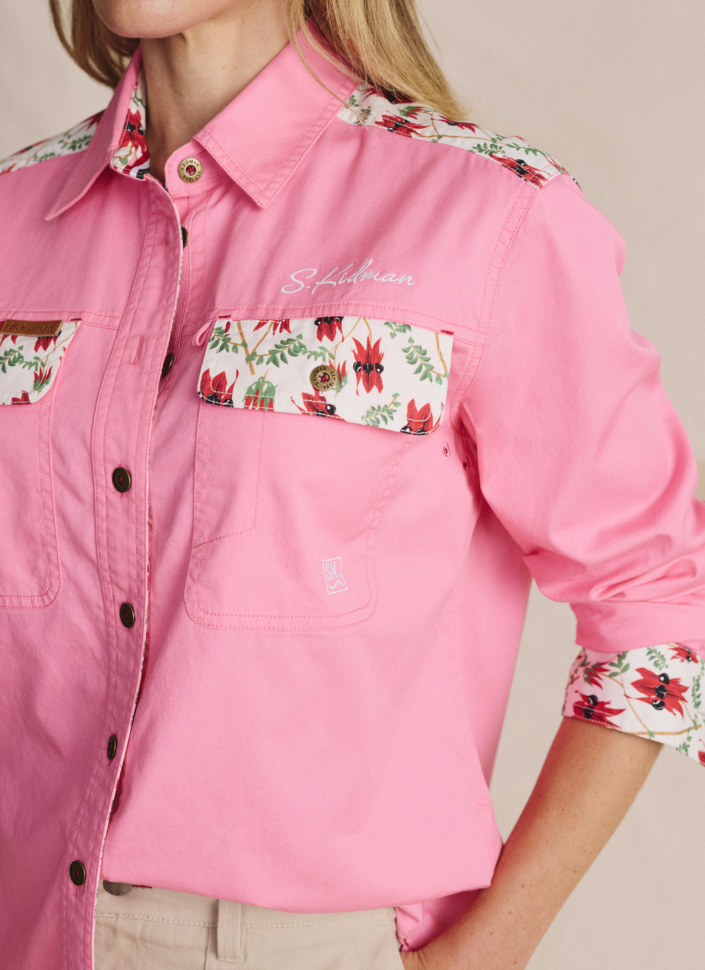Spencer Full Placket Work Shirt - Pink