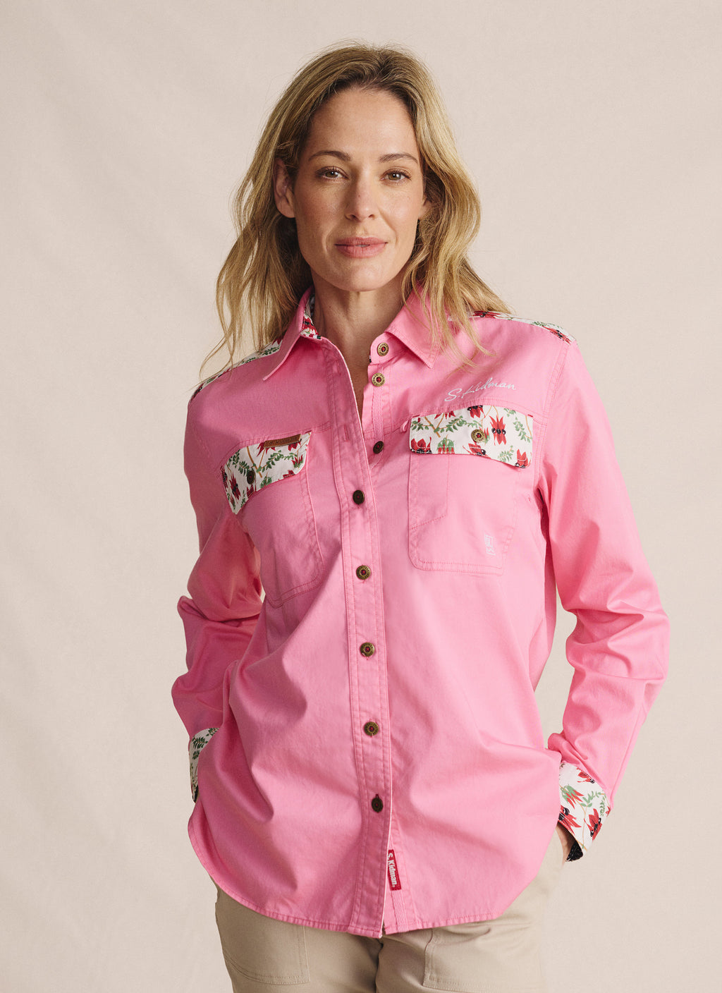 Spencer Full Placket Work Shirt - Pink