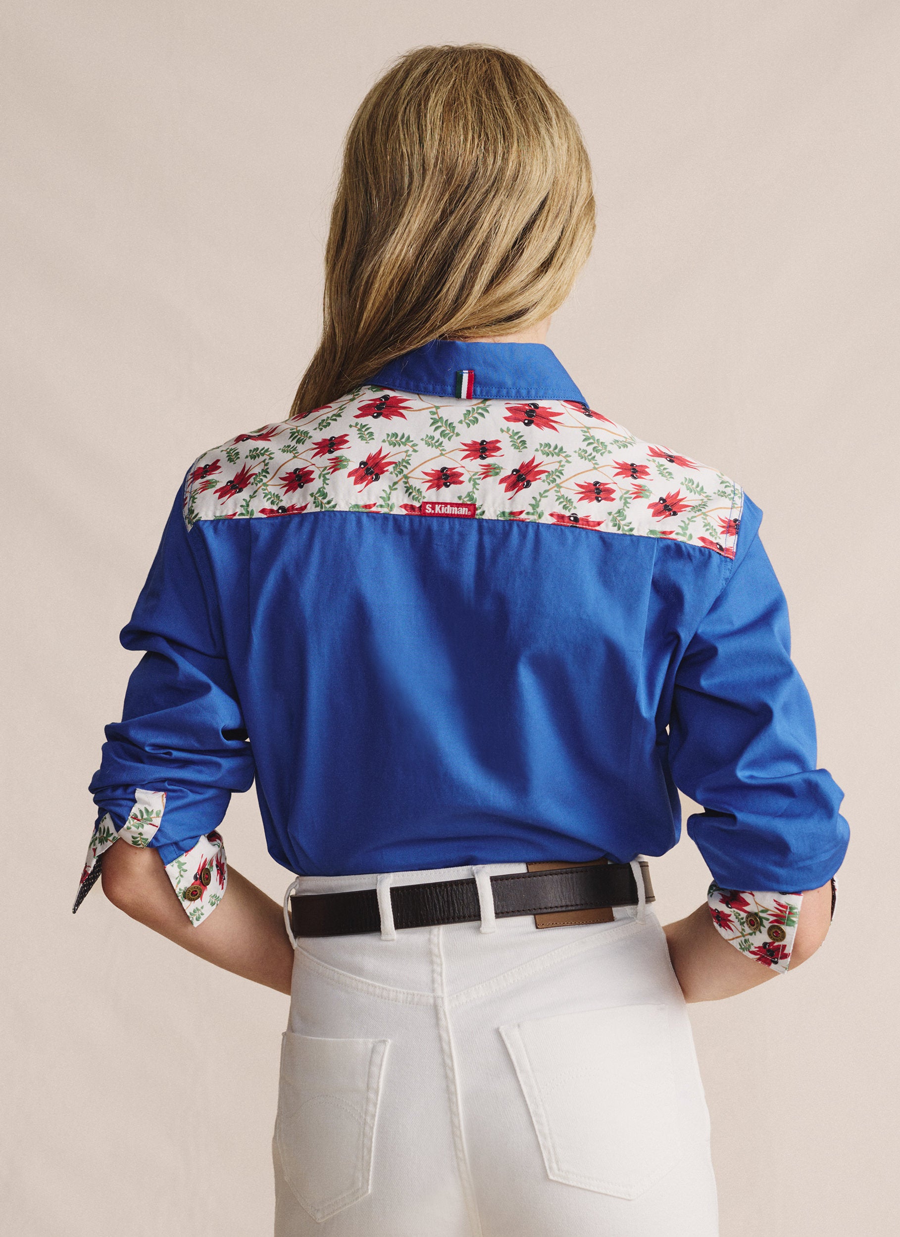 Camfield Half Placket Work Shirt - Mid Blue