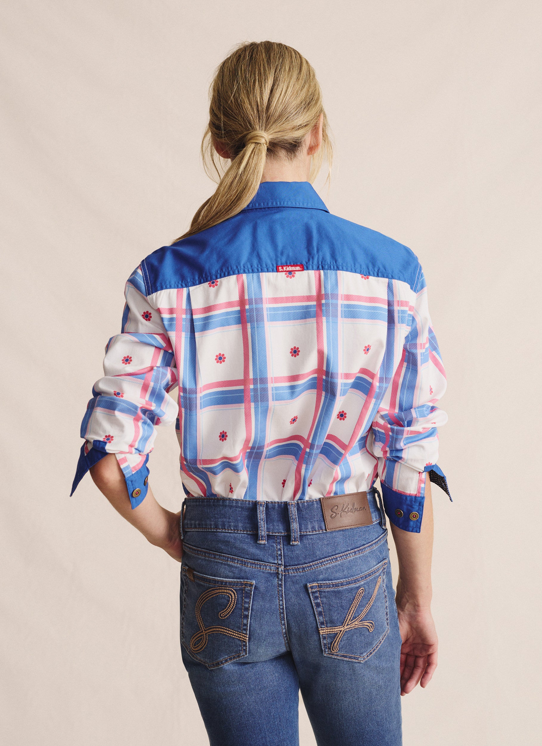 Spencer Full Placket Work Shirt - Mid Blue