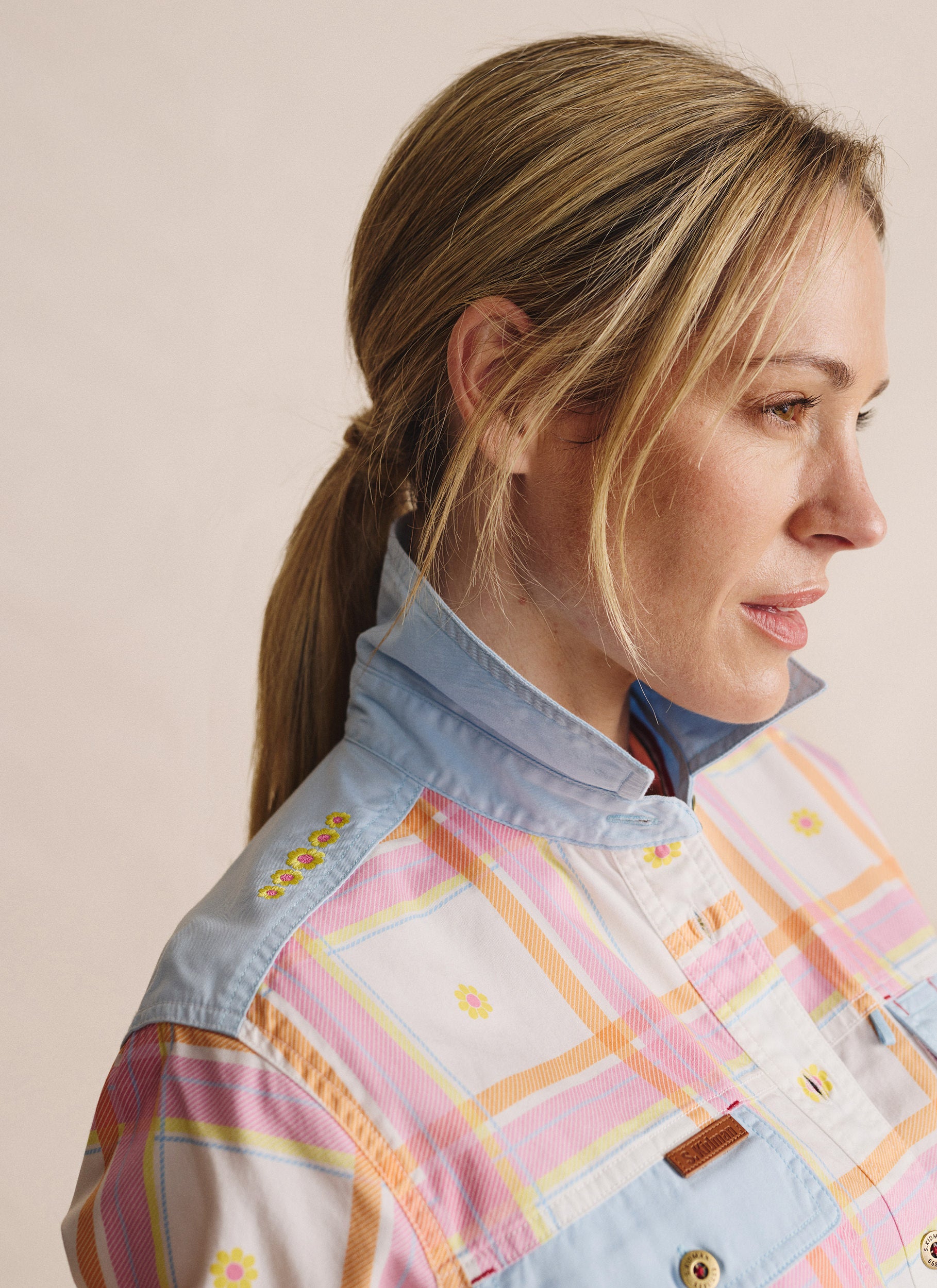 Spencer Full Placket Work Shirt - Pale Pink