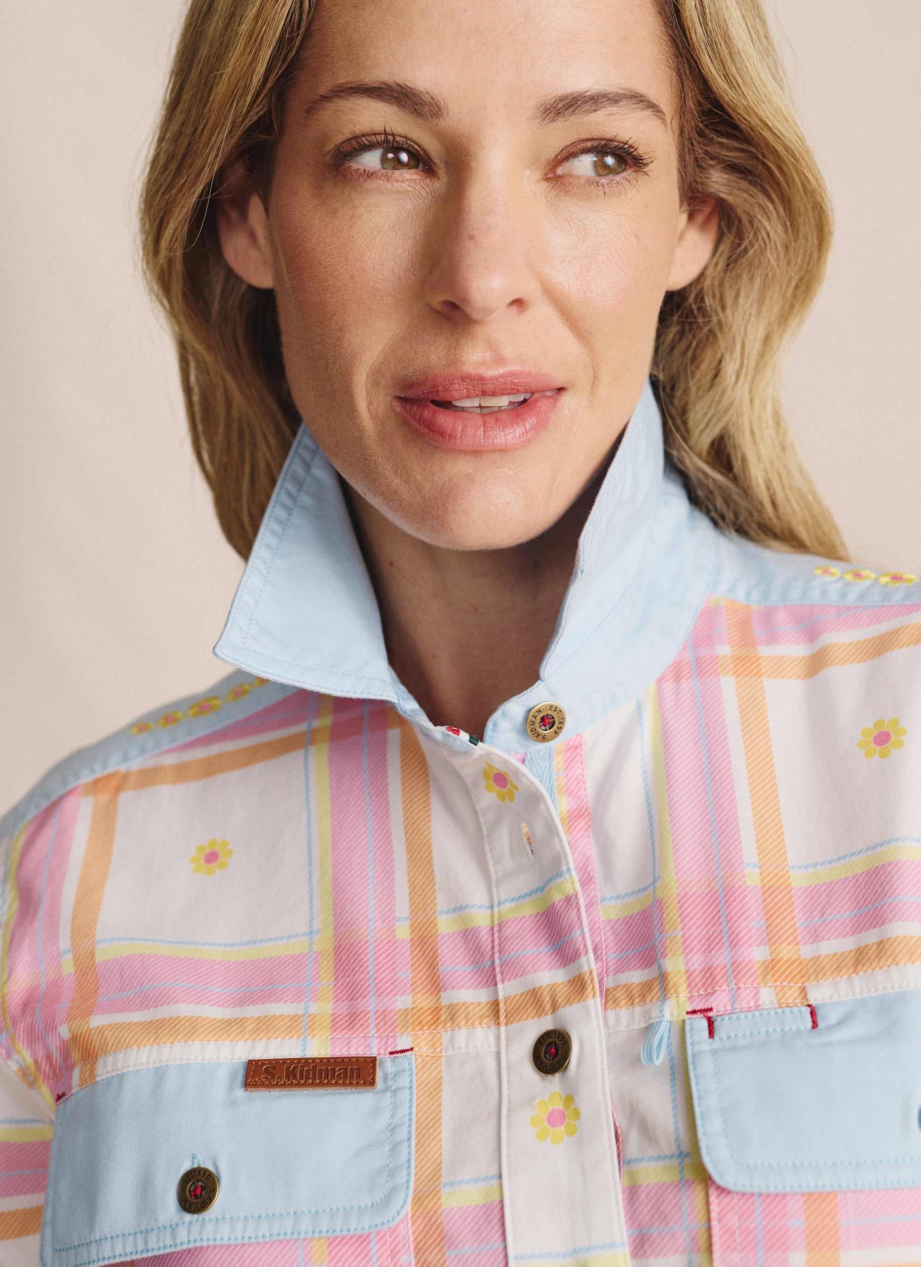 Camfield Half Placket Work Shirt - Pale Pink