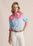 Spencer Full Placket Work Shirt - Pale Pink