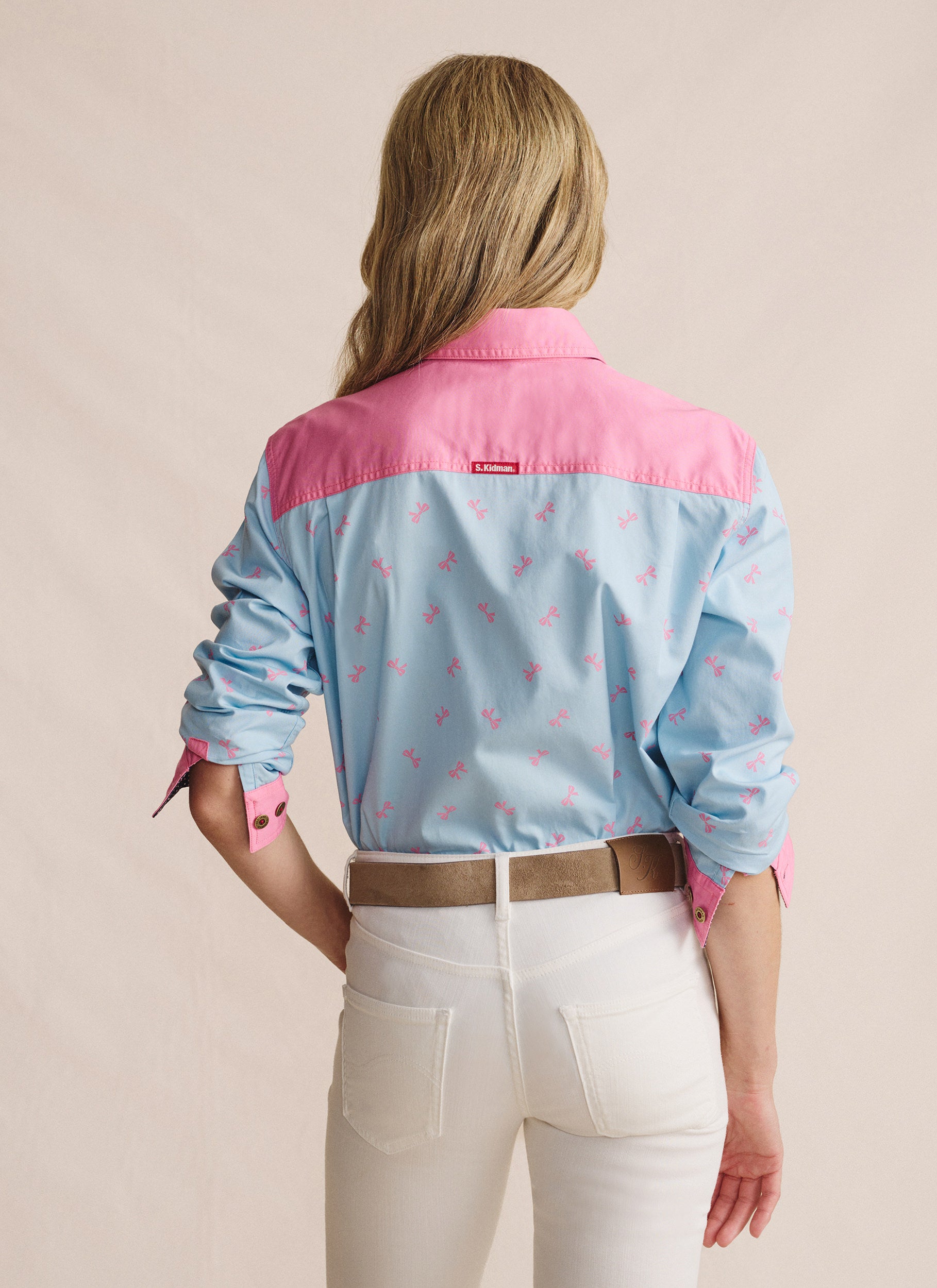 Spencer Full Placket Work Shirt - Pale Pink