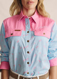 Spencer Full Placket Work Shirt - Pale Pink