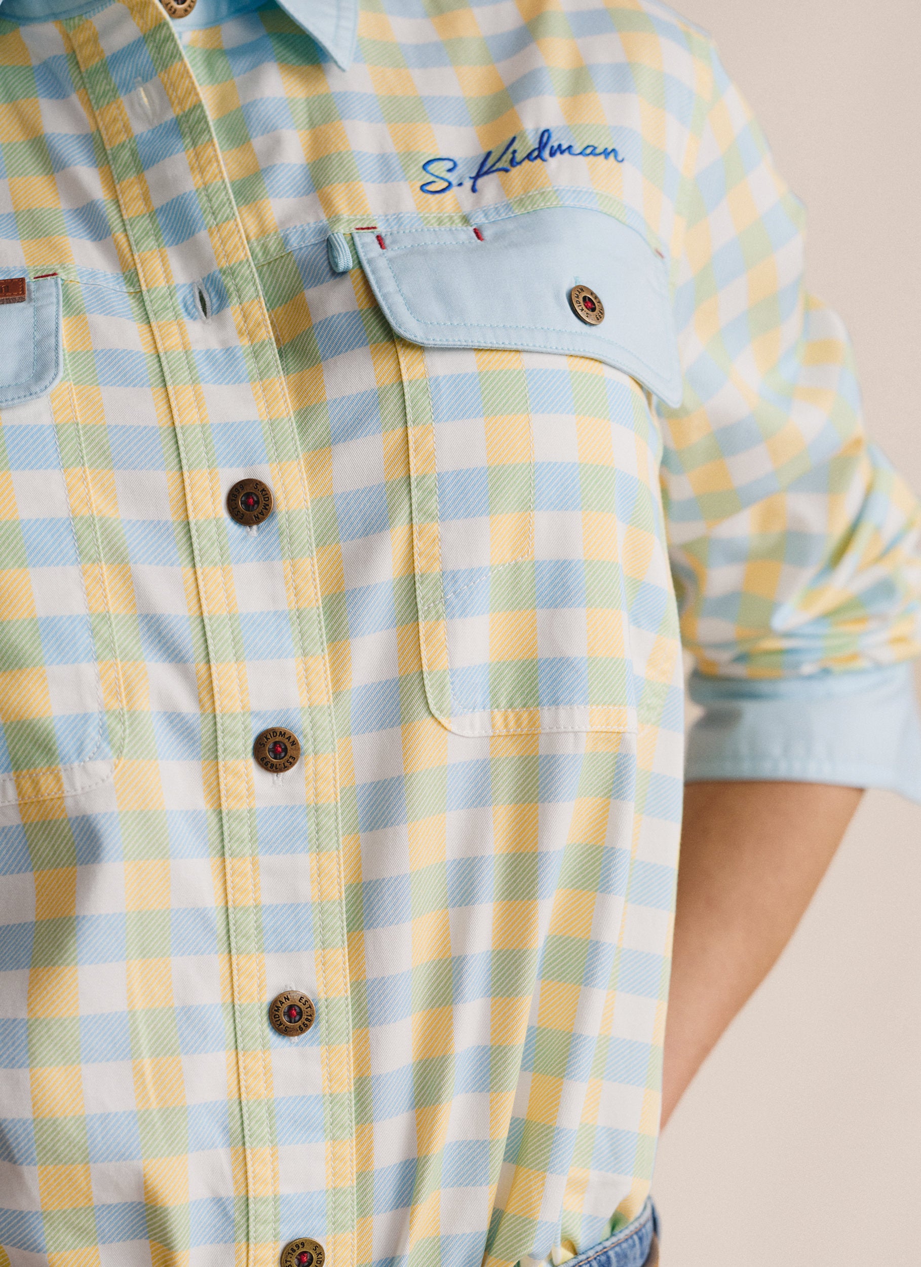 Spencer Full Placket Work Shirt - Sky Blue