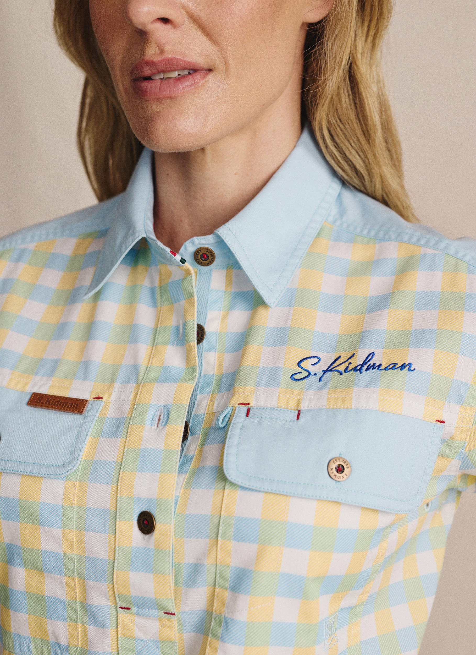 Camfield Half Placket Work Shirt - Sky Blue