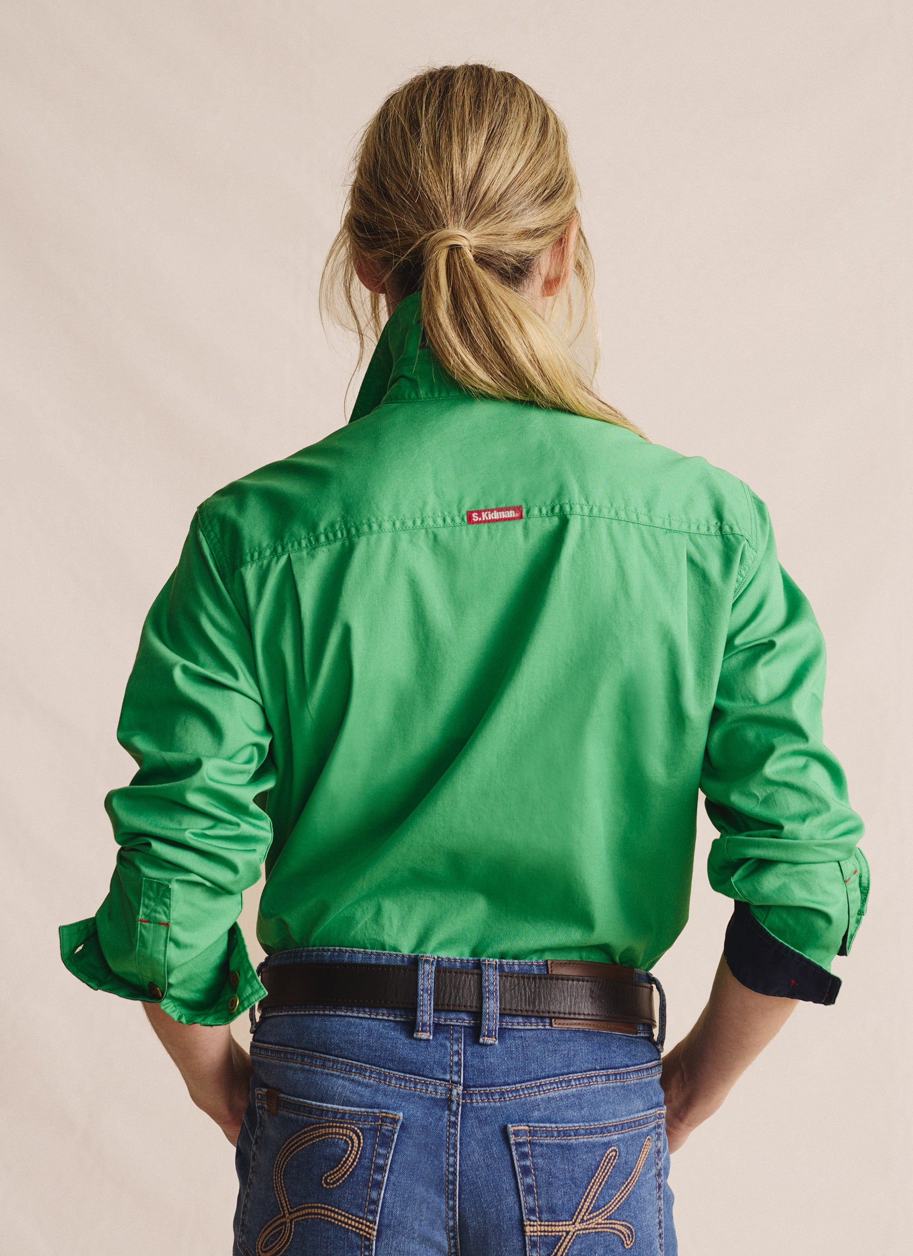 Spencer Full Placket Work Shirt - Green