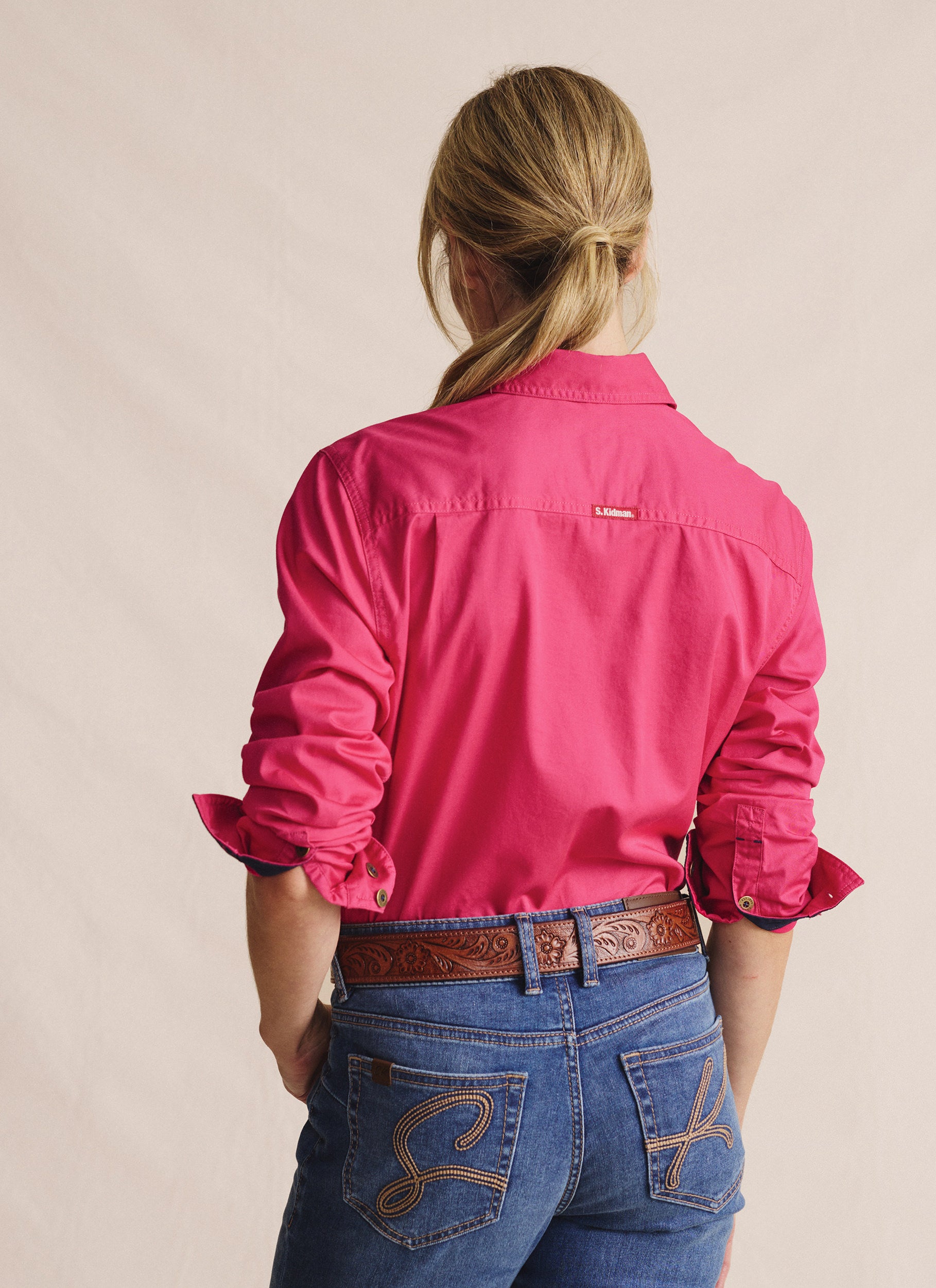 Spencer Full Placket Work Shirt Pink Kidman Clothing spencer-full-placket-work-shirt-pink-kidman-clothing