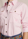 Spencer Full Placket Work Shirt - Pale Pink