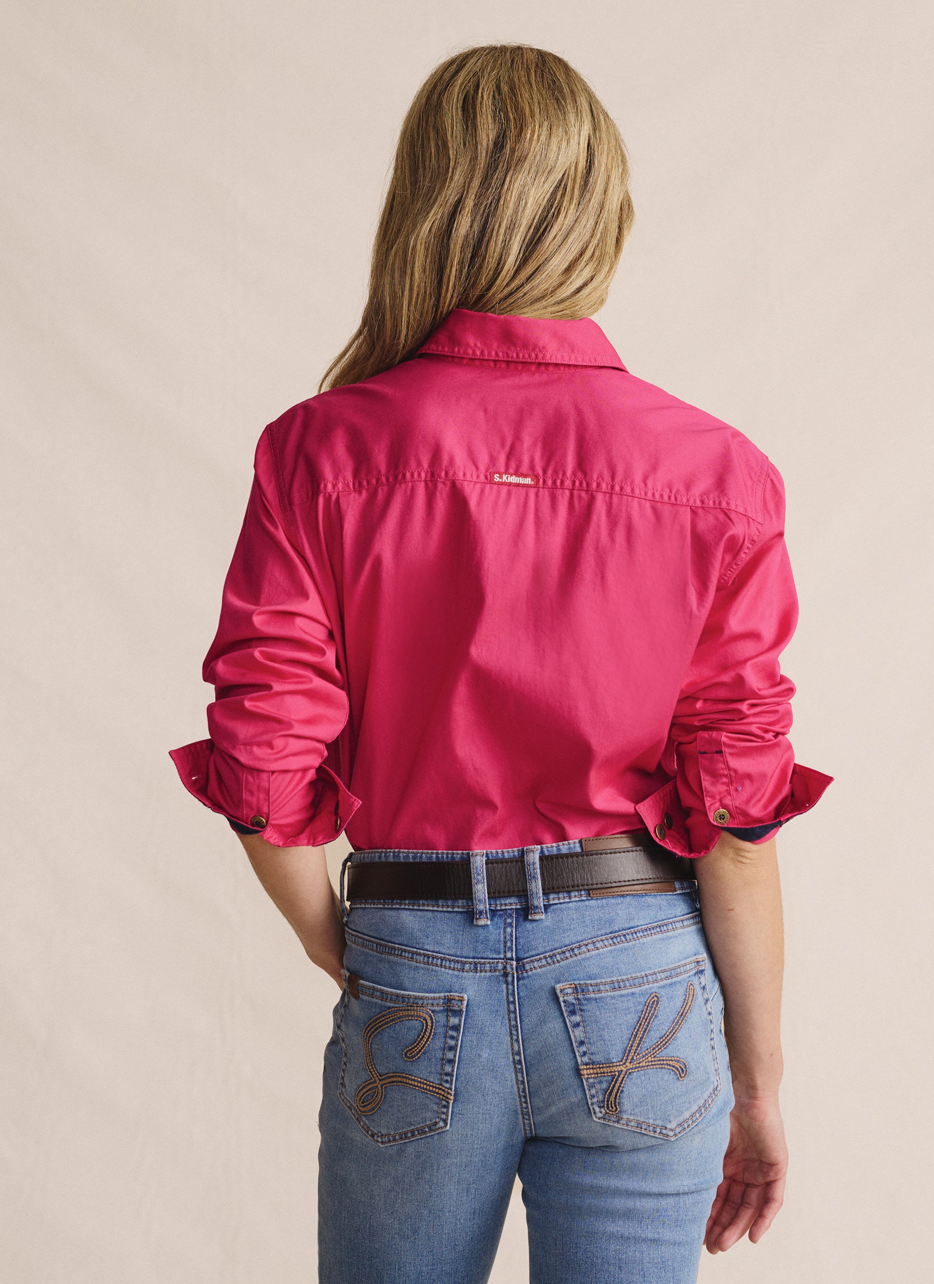 Camfield Half Placket Work Shirt - Pink