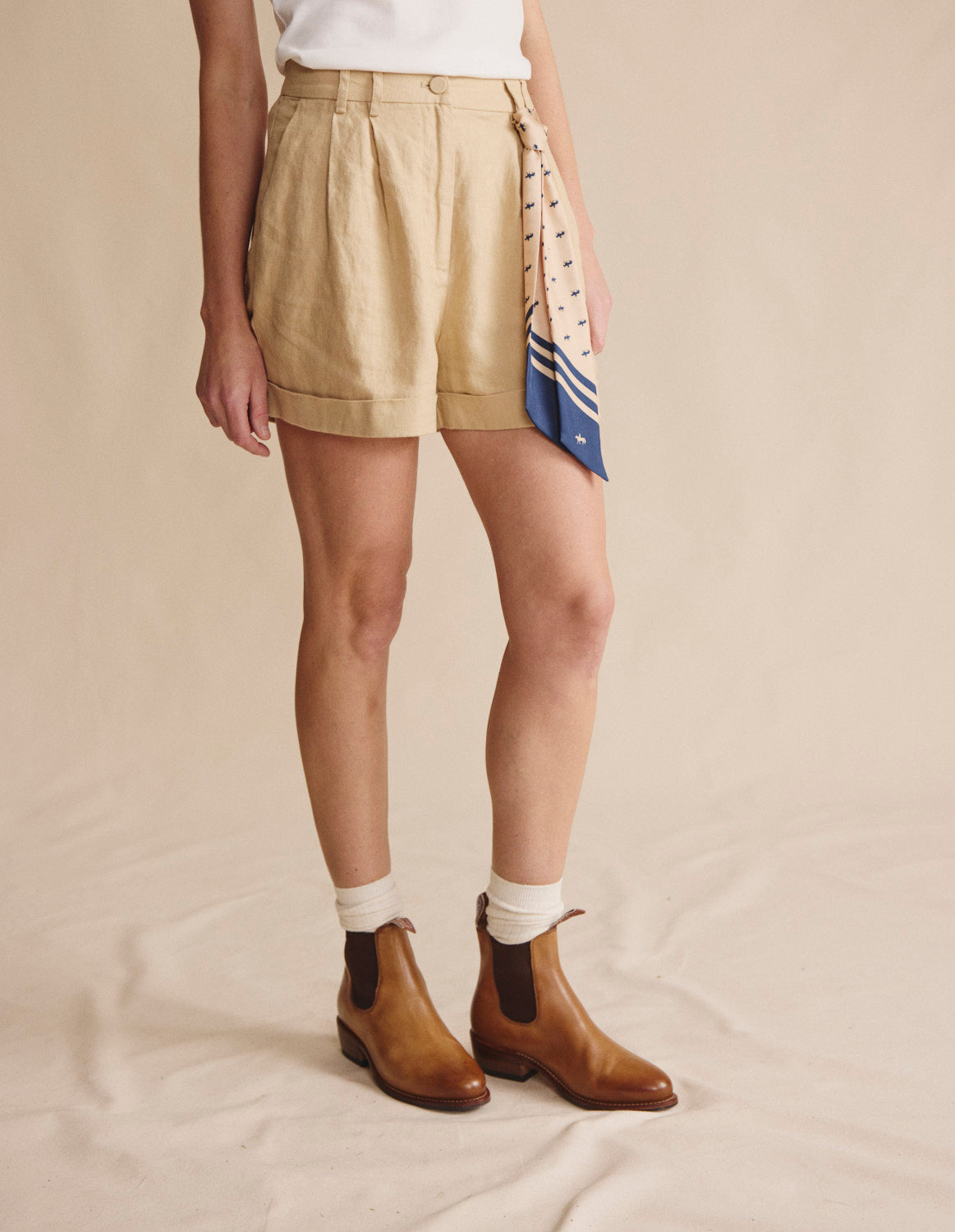 Leura Linen Short - Palomino