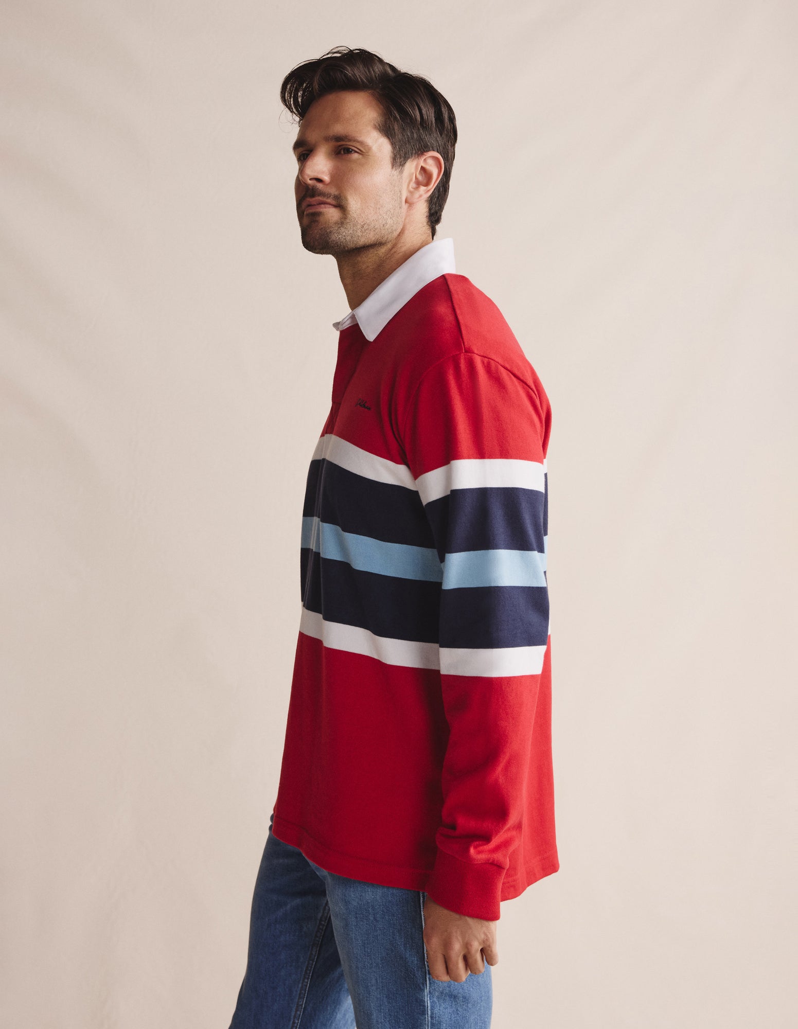 Edgeworth Club Stripe Rugby - Red