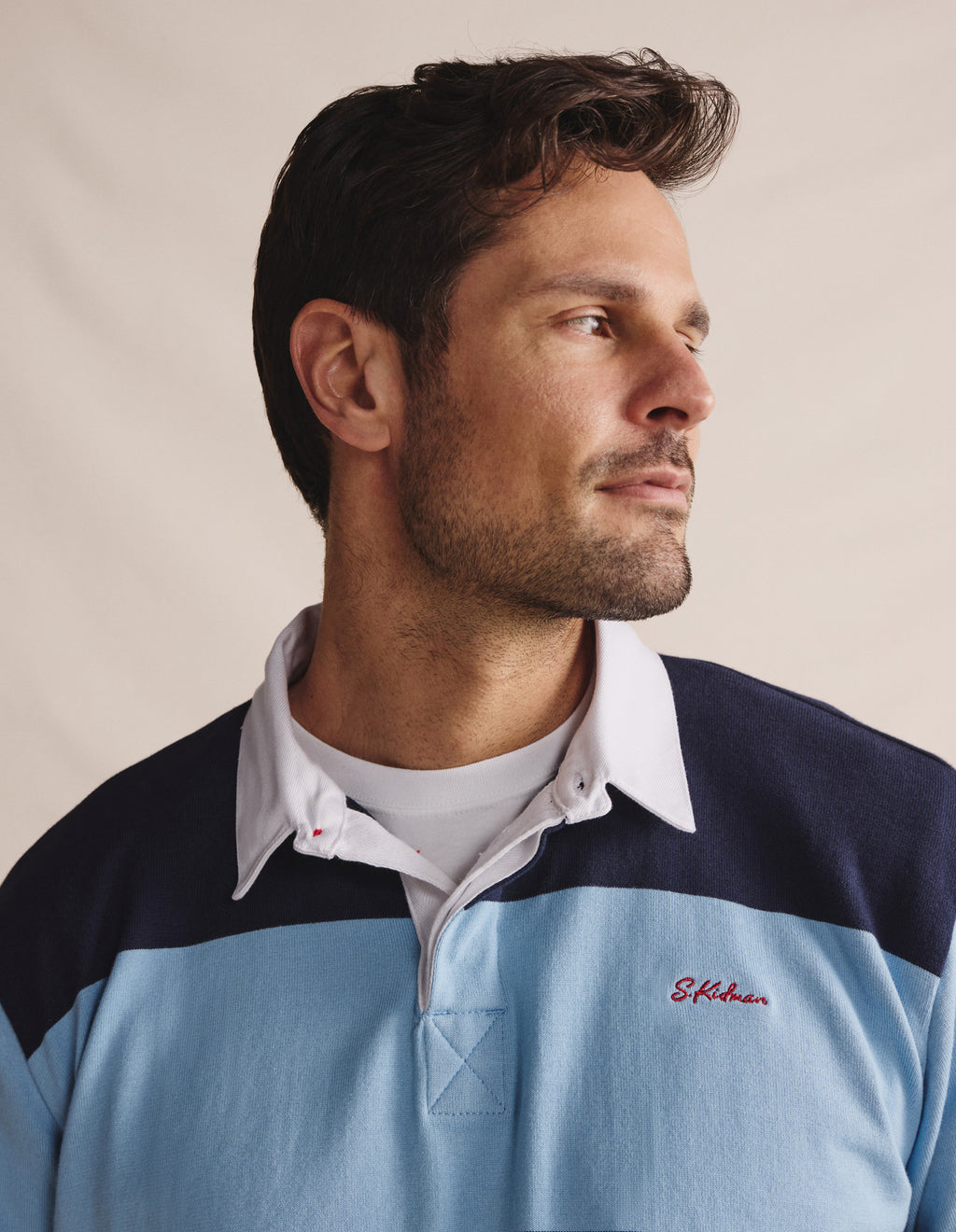 Edgeworth Stripe Rugby - Sky Blue