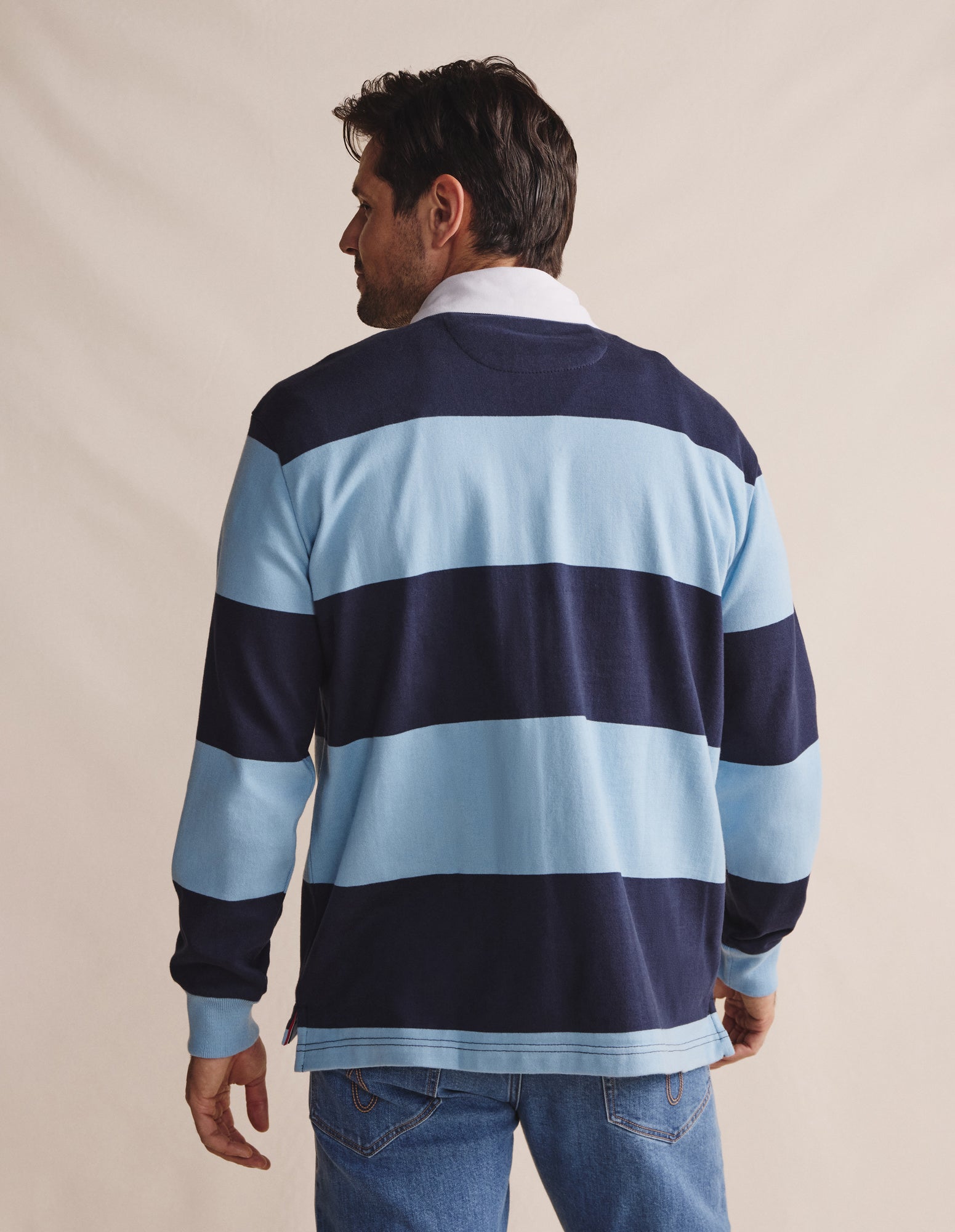 Edgeworth Stripe Rugby - Sky Blue