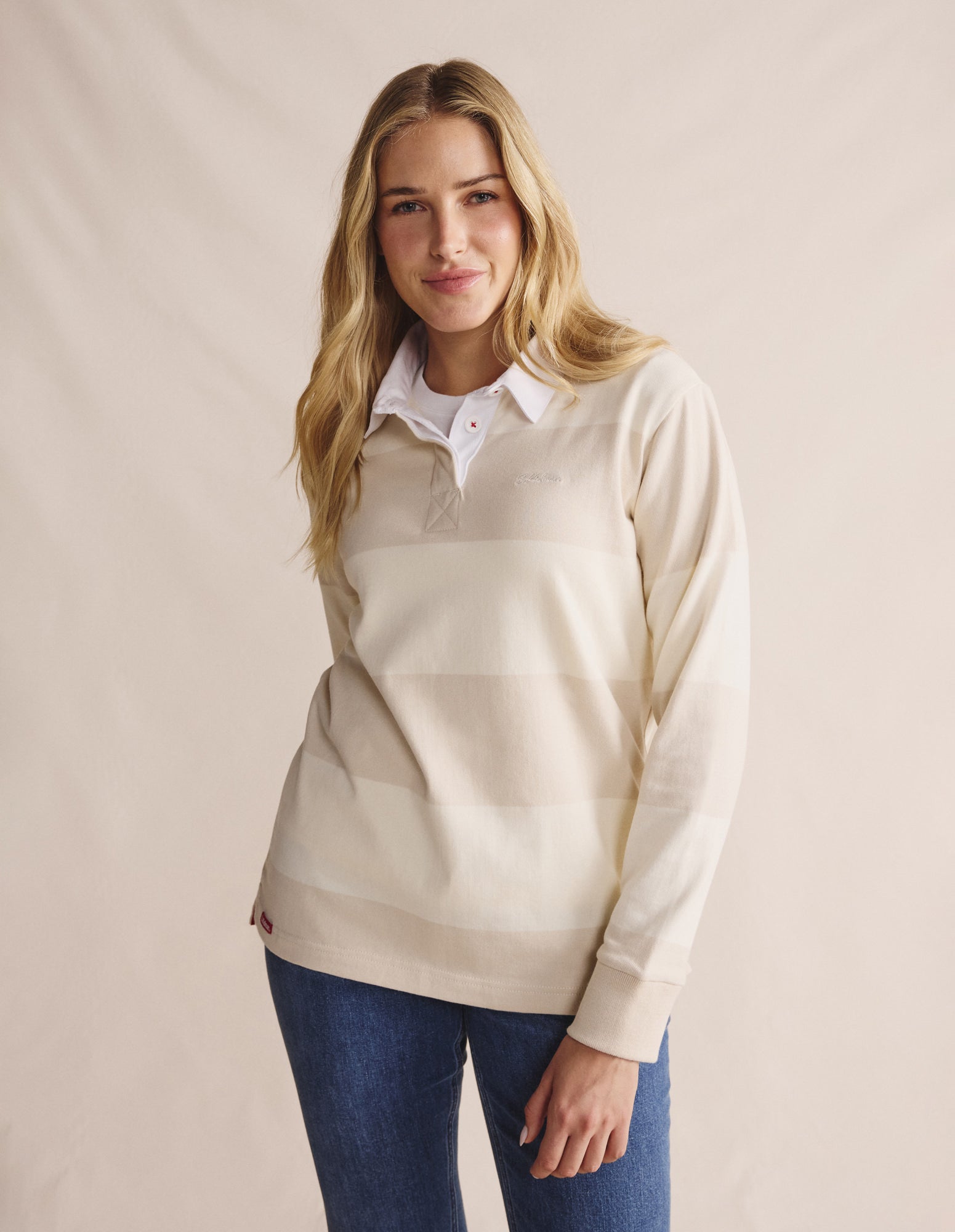 Tingha Stripe Rugby - Stone / Alinta