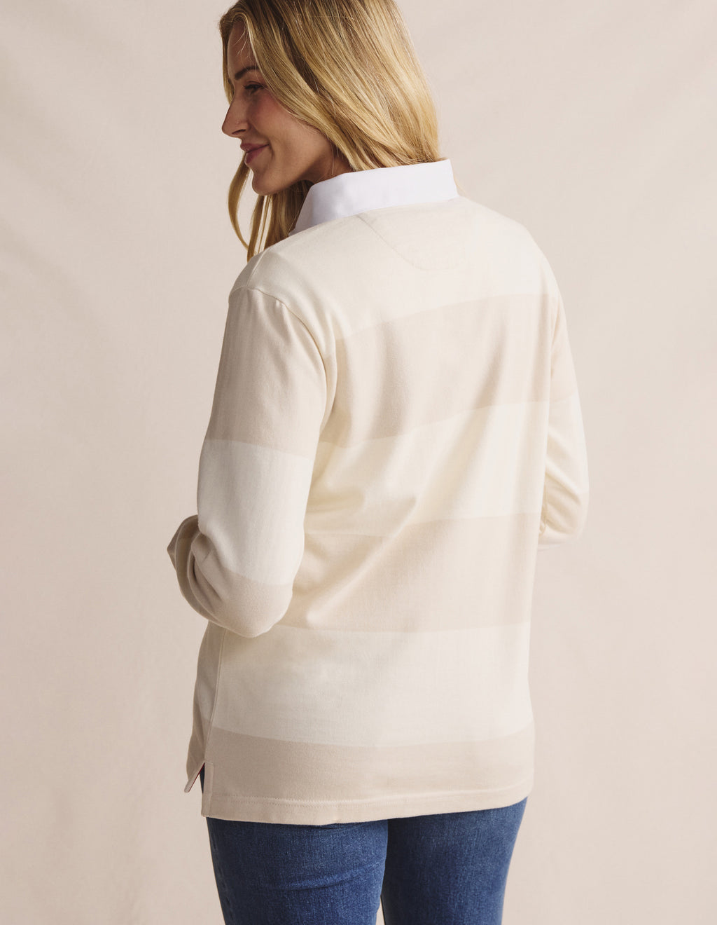 Tingha Stripe Rugby - Stone / Alinta