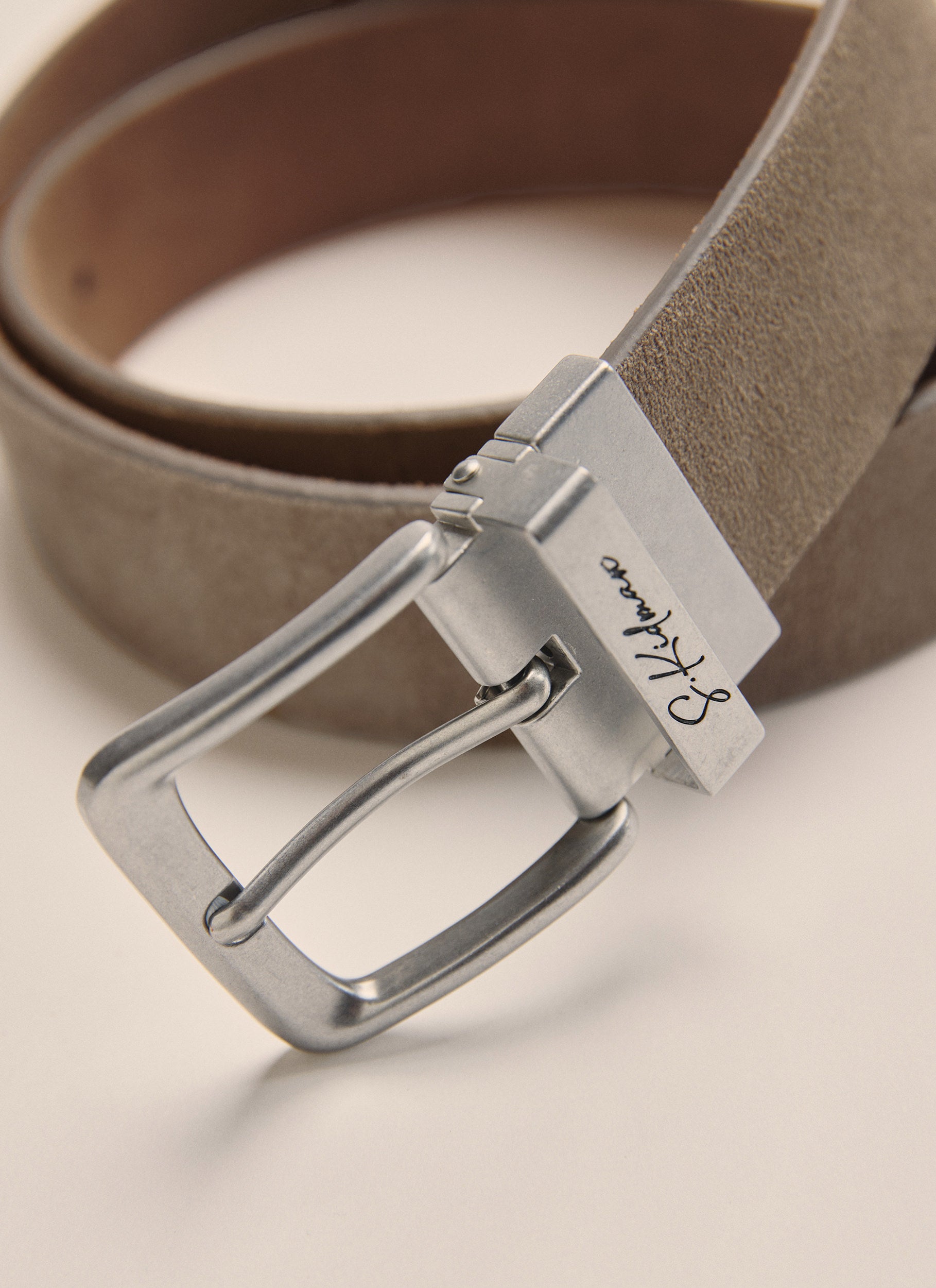 Sundown Leather Belt - Mushroom