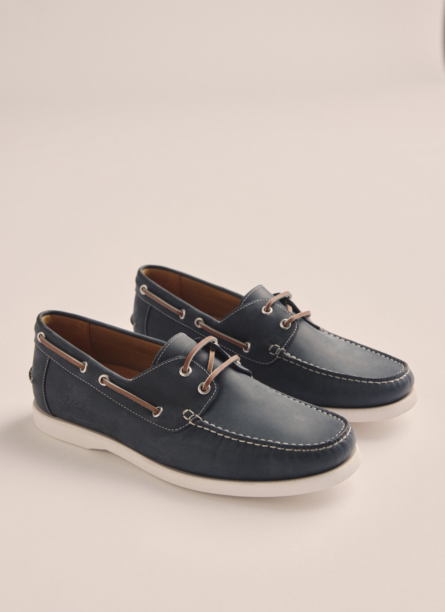 Portsea Men's Boat Shoe - Navy – Kidman Clothing