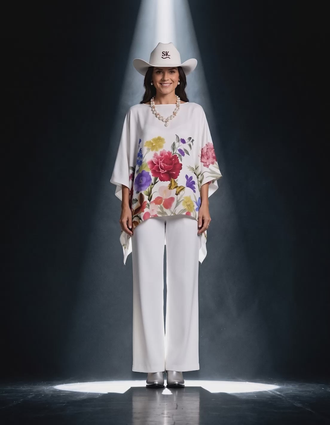 Mulga Camellia Silk Kaftan